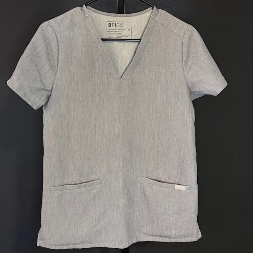 Figs Technical Collection Grey Scrub Top